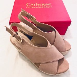 New Catherine Malandrino blush wedge sandals (8)